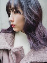 ダブ アオヤマ(DaB AOYAMA)&nbsp;【DaB】無造作カールデザインカラー / ミニウルフ /くすみブルー