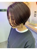 【cuzKLUB】前下がりショート×バイオレットレッド