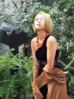 リブロ 三軒茶屋(LIBRO)&nbsp;個性的金髪ワンレンショート