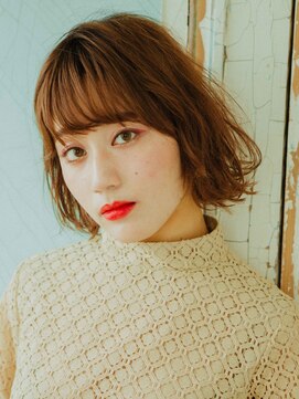 美容室クローバー 新小岩店(clover) オレンジベージュボブ【新小岩】