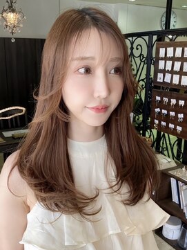 マイ ヘア デザイン 岡崎(MY hair design) 斜めバング/グレージュカラー/シルキーベージュ/岡崎