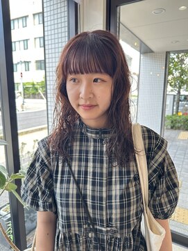 ギフト(GIFT) medium perm ニュアンスパーマ 似合わせパーマ レッドカラー