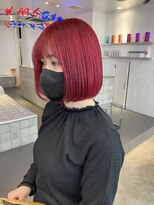 ブリーチダブルカラーチェリーレッドデザイン韓国