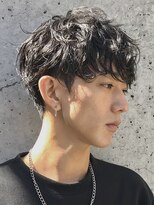メンズパーマ波巻きスパイラルパーマツイストスパイラルパーマ