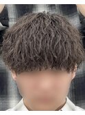 縦落ち緩めツイスパツイスト波巻きウルフ