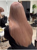 ダブルカラー ブリーチ ピンクベージュ 表参道 美髪