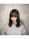 ワインレッド×ブラックデザインカラー