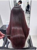 髪質改善カラー×ボルドーカラー7Lv