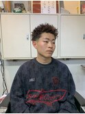 べリーショートダークアッシュニュアンスパーマ韓国マッシュ