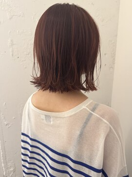 カウチ 板橋本町店(kauti) ぱつっとボブとオレンジカラー