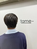 タメ(tame-)&nbsp;サーフカール/フェザーパーマ/ブルーブラック【都賀/メンズ】