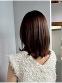 深みブラウンレイヤーカット