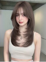 ユーフォリア 渋谷グランデ(Euphoria SHIBUYA GRANDE)&nbsp;アッシュベージュ　レイヤーカット　シースルーバング　MEI