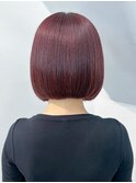 ボブミディアム前髪カット小顔おくれ毛_ba573612