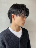 ニコトウキョウ 新宿(nico TOKYO) メンズセンターパートウルフセンターパートニュアンスパーマ襟足