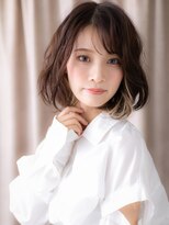 カバーヘアアンドスパ ブリス 浦和(COVER HAIR&SPA bliss) イヤリングカラーゆるふわミディアムレイヤーボブX浦和20代30代