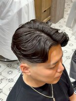グルーマーズトウキョウ(GROOMER/S TOKYO)&nbsp;ラルフカール　ニュアンスパーマ　センターパート　メンズパーマ