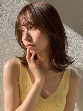 キース ヘアアンドメイク 恵比寿(kith. hair&make) 透明感ブラウン/ミディアム/レイヤーカット/外ハネ