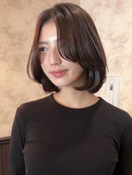 ロンド 銀座(Lond) ☆春日☆縮毛矯正ミルクブラウンダウンバングダークパープル31