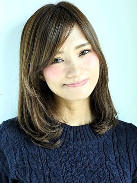 ヘアメイク フレンシア(hair make flencia) 前髪長めのスマイルセミディ