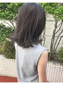 ヘアーデザイン ルシア(Hair Design Lucia) ミディアムボブ×ハイライト×ブルーグレージュ