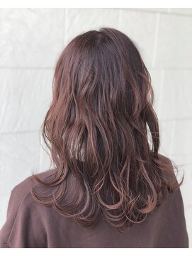 コレット(COLLET) スモーキーベージュ×ピンク_エアリーミディ _黒髪