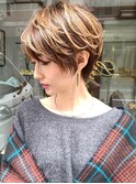 絶壁解消☆イルミナカラー×大人ショートボブ
