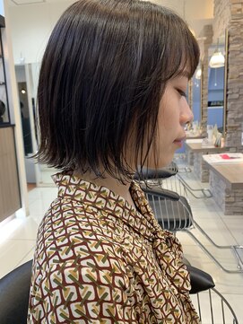 ヘアアンドメイク シークネクスト(HAIR&MAKE SeeK NEXT) ぱっつんボブ×ダークアッシュ