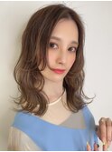 20代30代40代/大人可愛い外ハネボブ/小顔/ミルクティーブラウン