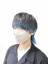 ホワイト 梅田(white)&nbsp;＊メンズウルフ＊アクアマリン×ブラック