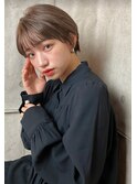 三軒茶屋_レディース_ショート_ミルクティベージュ_ハイトーン