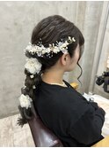 【Bormee】ウエディングフォト玉ねぎヘアー編みおろしスタイル