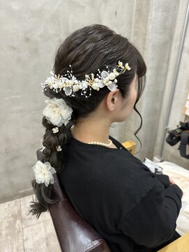 ブーミー(Bor mee) 【Bormee】ウエディングフォト玉ねぎヘアー編みおろしスタイル