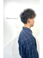 リミックスヘアー(Remix hair) メンズ2ブロックくせ毛風パーマ