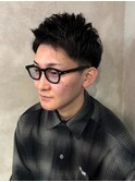刈り上げショート ツーブロック アップバング ビジネス