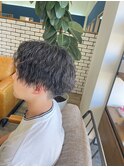 ツイストスパイラルパーマ×センターパート