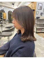 カーサ バイ ハミュウ たまプラーザ(CASA by Humium)&nbsp;透明感♪髪質改善カラー小顔艶感ミディミルクティーベージュ