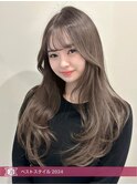 韓国風/レイヤー/小顔/前髪カット/髪質改善/グレージュ/透明感