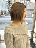 顎下切りっぱなしボブ【新村/PLAISIR/草加】