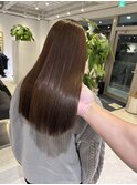 サラサラストレート艶髪酸性ストレート髪質改善透明感カラー