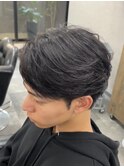 ニュアンスパーマ×センターパート