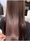 【YOKE】暗めカラーラベンダーアッシュグレー縮毛矯正髪質改善