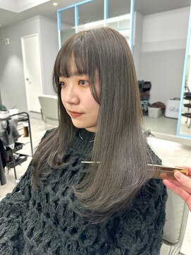 プリアバイポプルス 渋谷(pria by popls) レイヤーカット/オリーブブラウン/髪質改善トリートメント