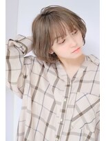 ガリカ 両国(Gallica) 『 グレージュ × 透け感 』ふんわりボブ シースルーバング☆