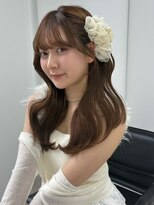 ランテルディ 渋谷(LANTERDIT)&nbsp;ブラウンベージュカラー 顔周りカット ヘアアレンジ 20代 10代