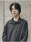 =メンズボブ/フェザーパーマ／MEN’S HAIR/ブルーブラック