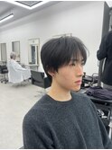 ダウンパーマ　センターパート　ニュアンスパーマ