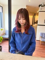 スリーバイザサロン(THREE by the salon)&nbsp;カシスピンク×レイヤーカット