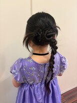 キャメル ヘアーデザイン(Camel hairdesign)&nbsp;編み込みアップスタイルヘアセット前髪カットキッズカット