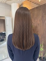 零秒女髪 千里丘店&nbsp;上品で艶やかな髪質改善セミロングスタイル艶髪美髪艶カラー艶感